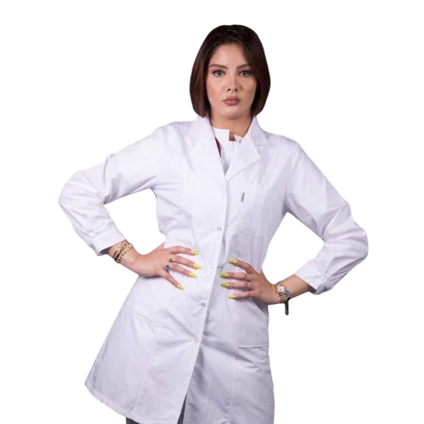 BATA MÉDICA BLANCA CLASICA MANGA LARGA