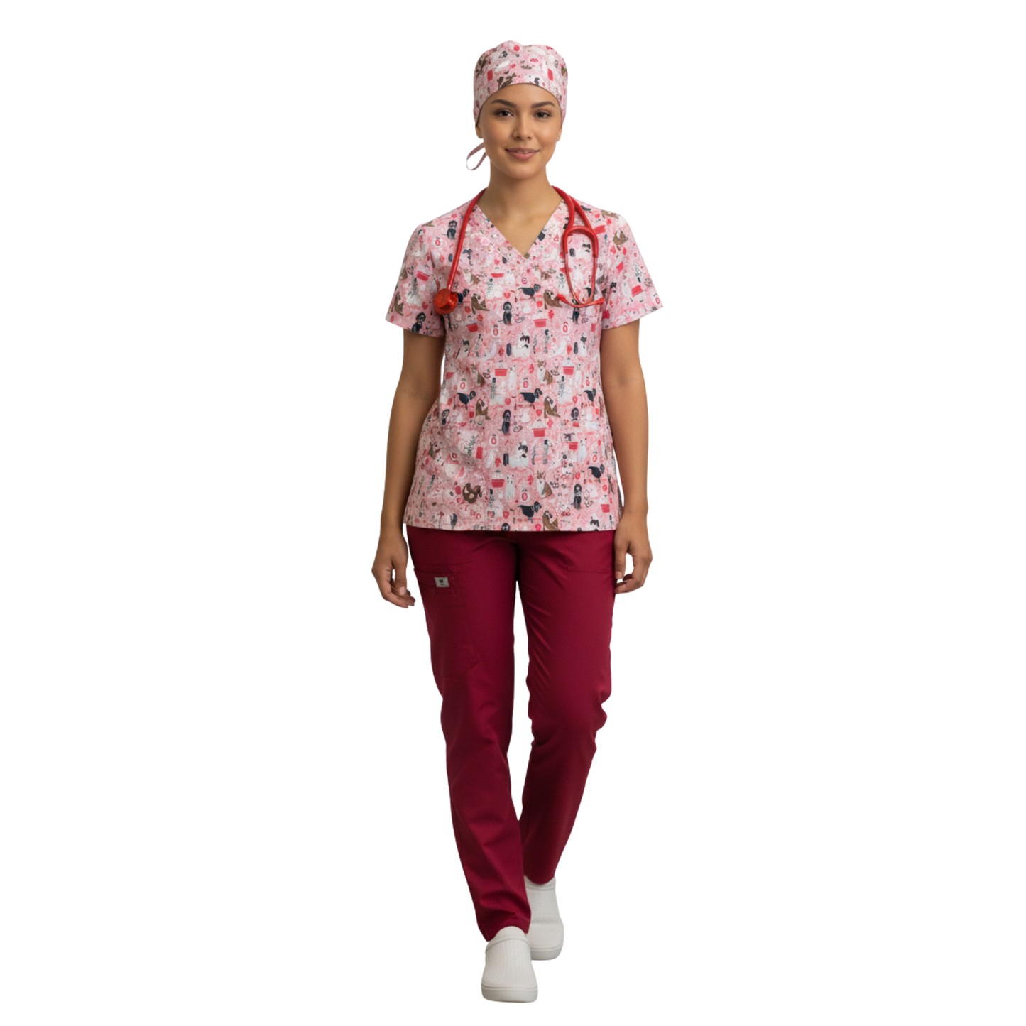 CONJUNTO SANITARIO ESTAMPADO - VETERINARIO II (Gorro INC)