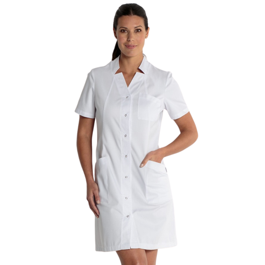 BATA MÉDICA BLANCA MANGA CORTA - ALC6