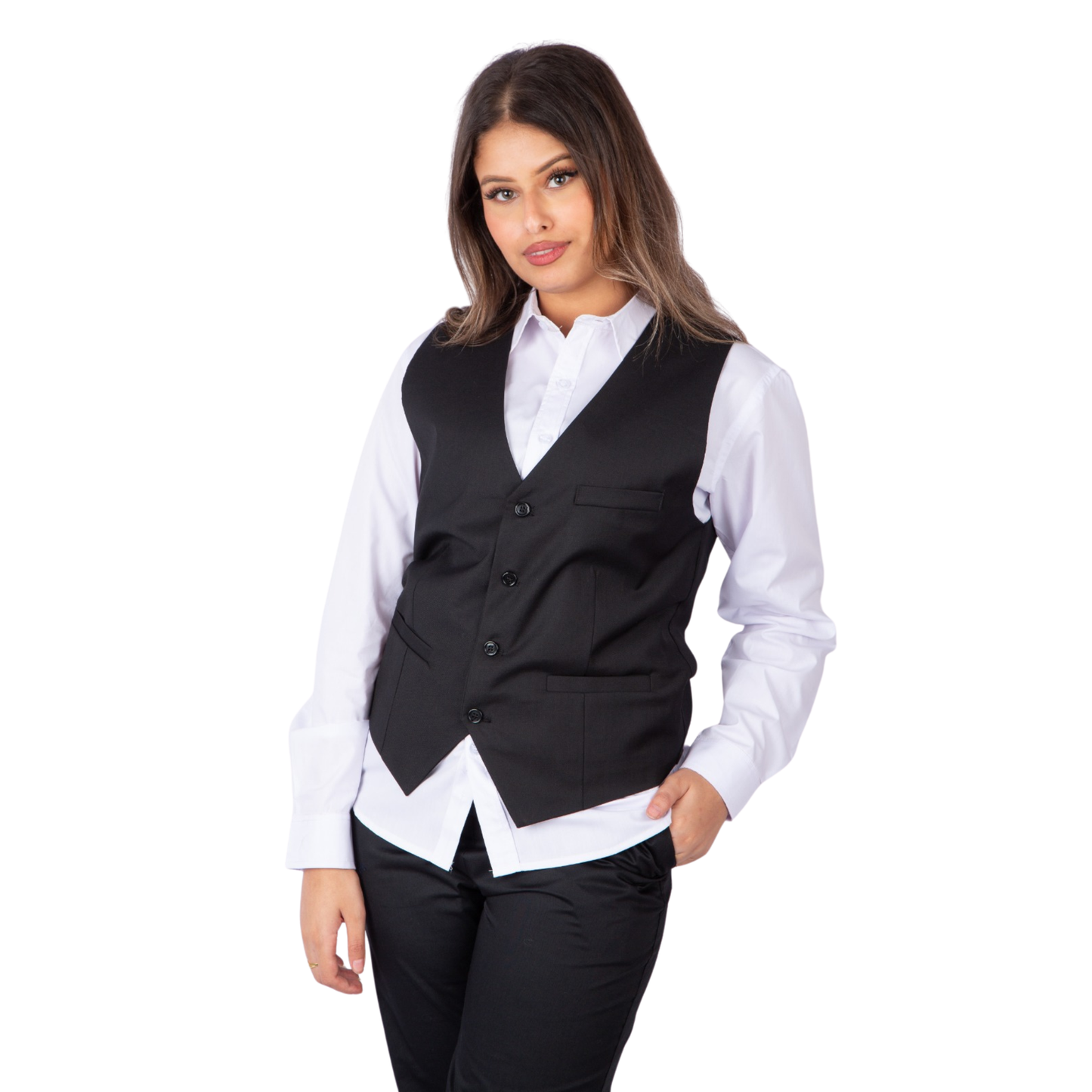 CHALECO DE CORTE CLASICO -  MUJER