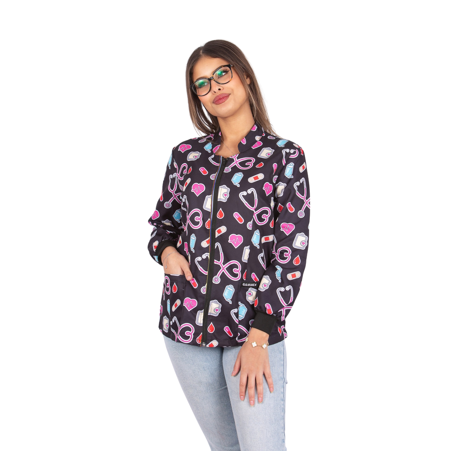 CHAQUETA SANITARIA ESTAMPADO - ESTETOSCOPIO II