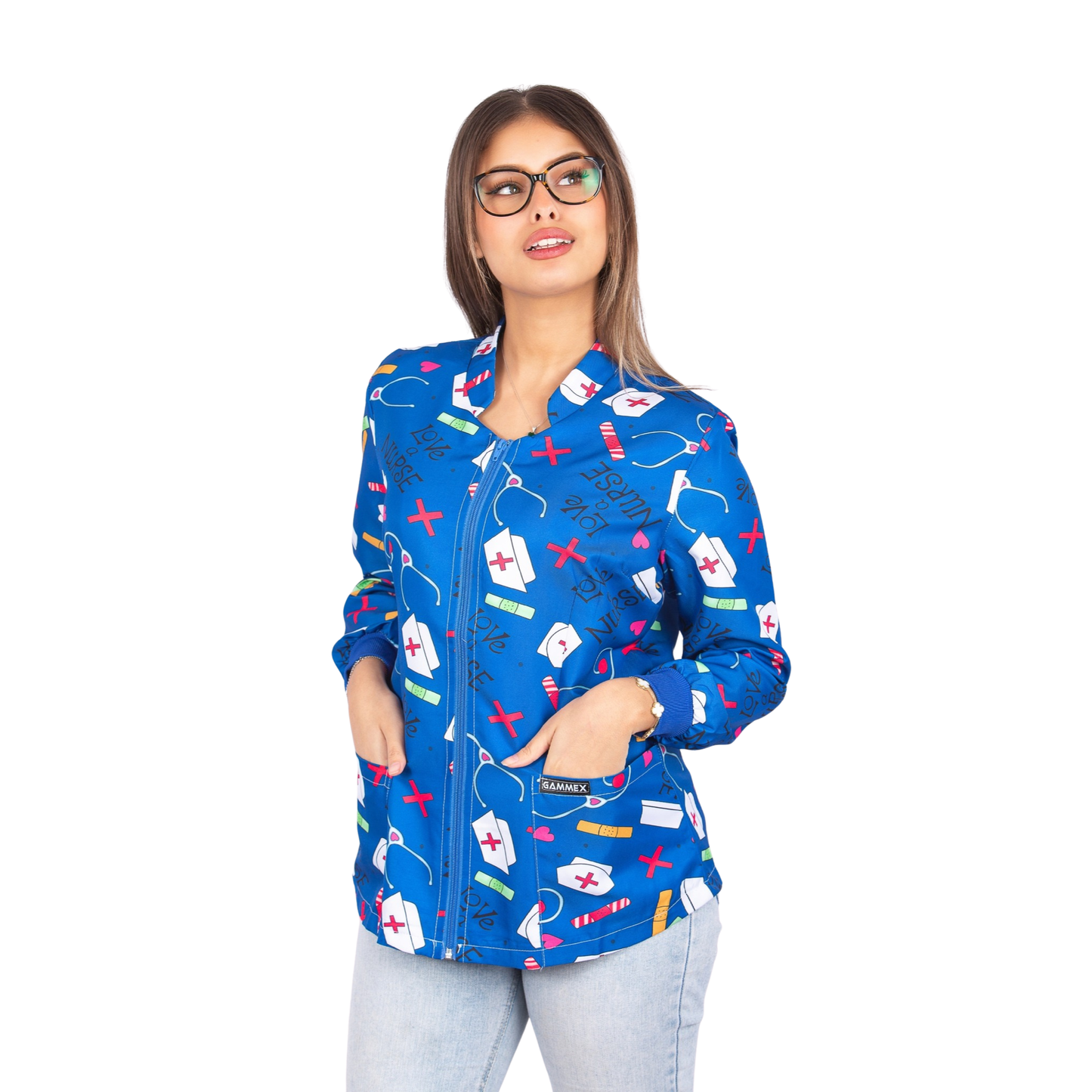 CHAQUETA SANITARIA ESTAMPADO MÉDICO
