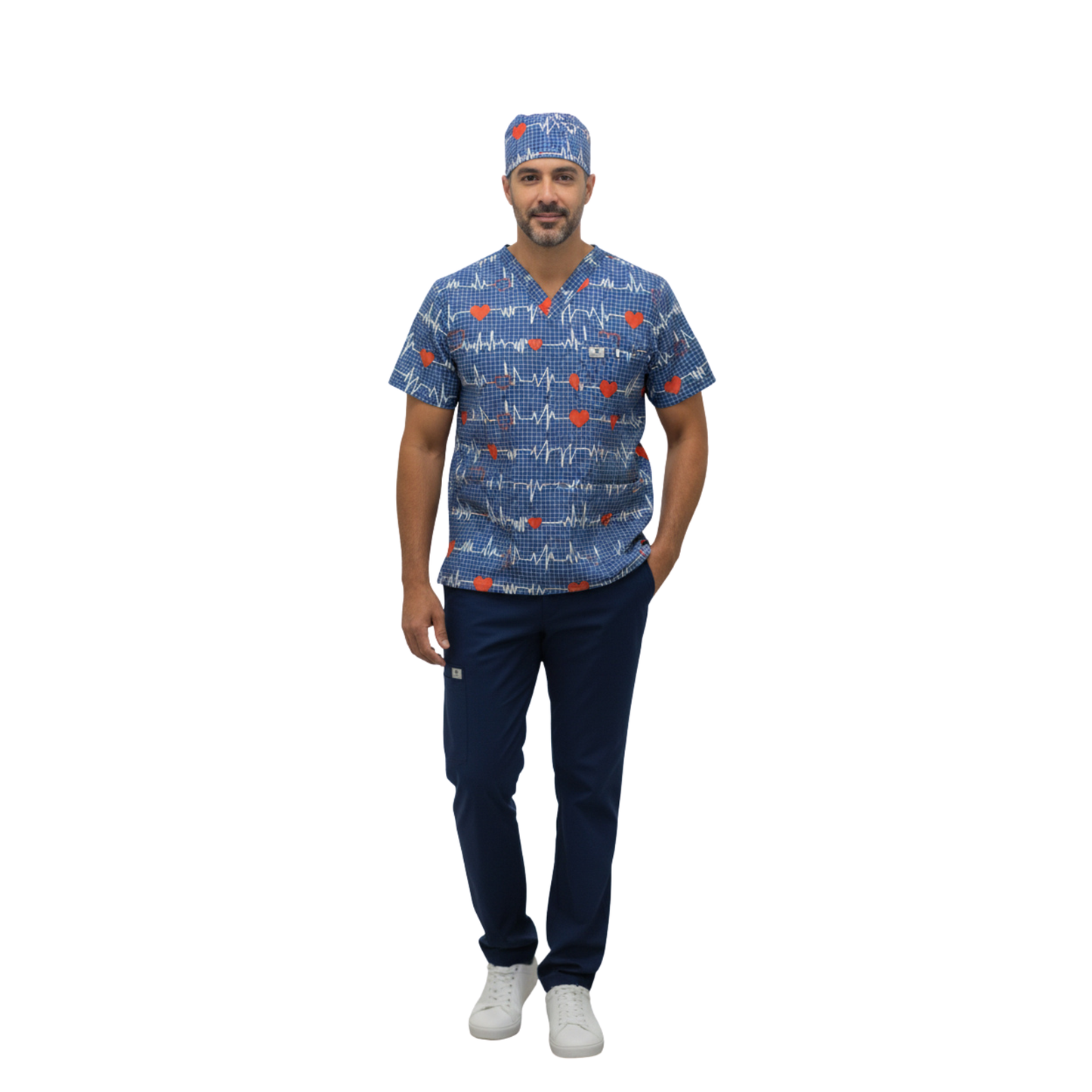 CONJUNTO SANITARIO ESTAMPADO - ECG (Gorro INC)