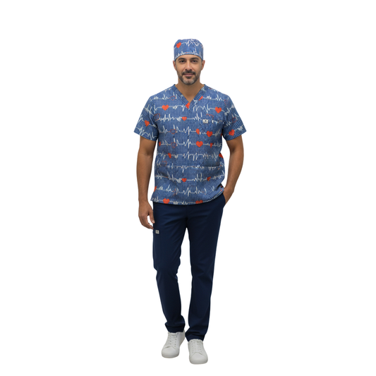 CONJUNTO SANITARIO ESTAMPADO - ECG (Gorro INC)