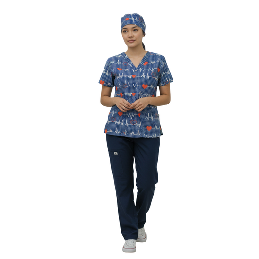 CONJUNTO SANITARIO ESTAMPADO - ECG (Gorro INC)